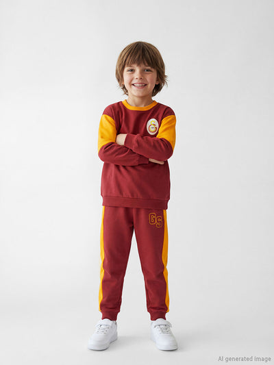 Kırmızı Galatasaray Baskılı Erkek Çocuk Eşofman Takımı
