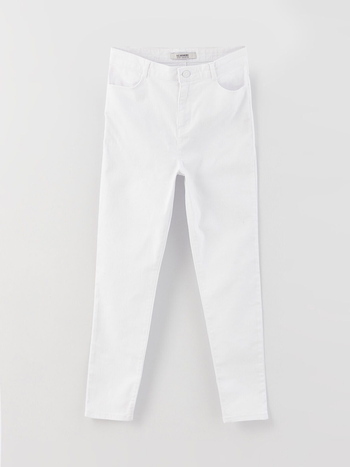 Beyaz Basic Gabardin Kız Çocuk Pantolon