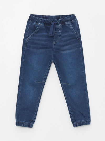 İndigo Beli Lastikli Basic Erkek Bebek Jean Pantolon