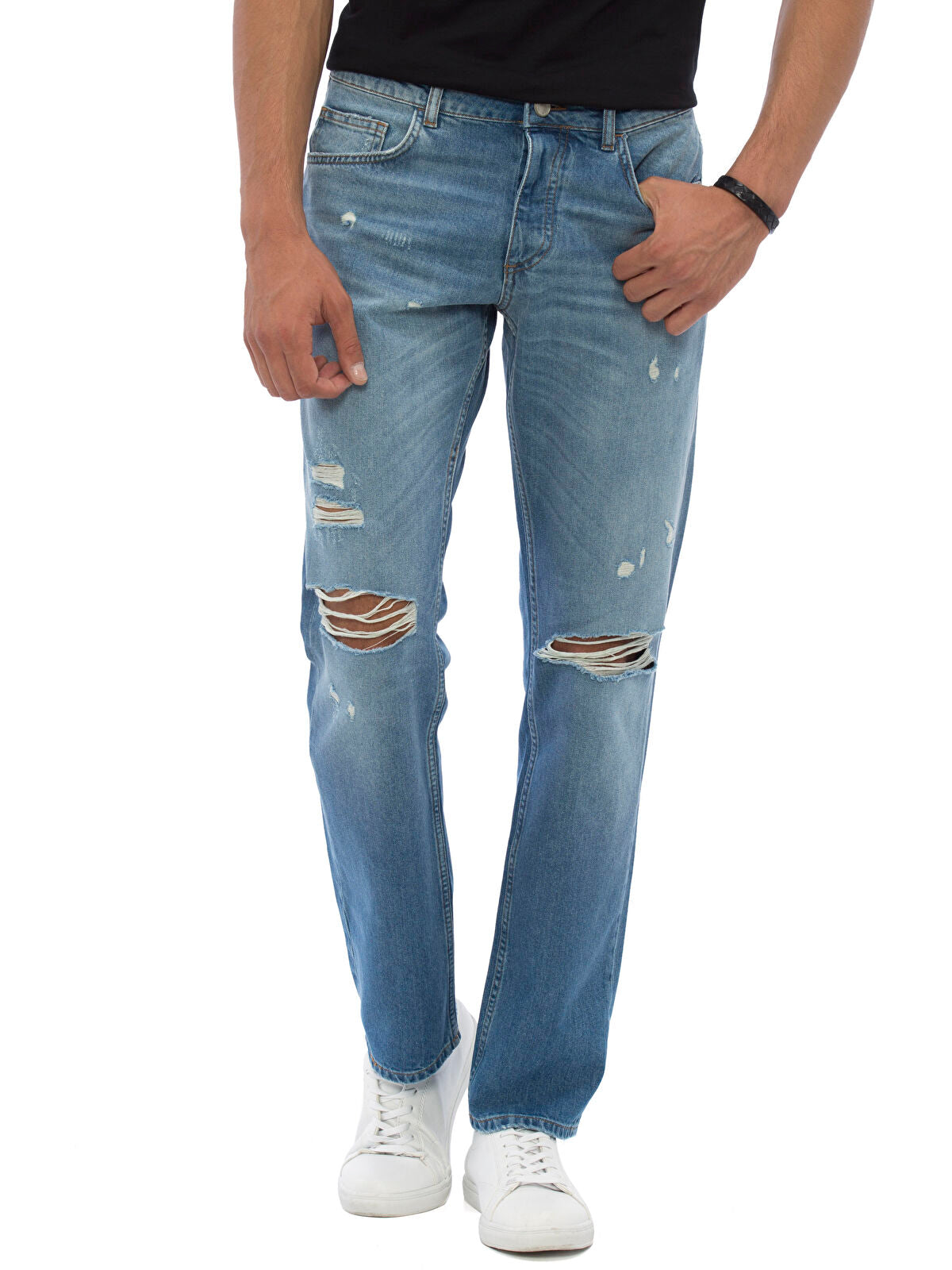 Açık İndigo Rodeo Jean Pantolon