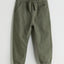 Haki Beli Lastikli Erkek Çocuk Jogger Pantolon