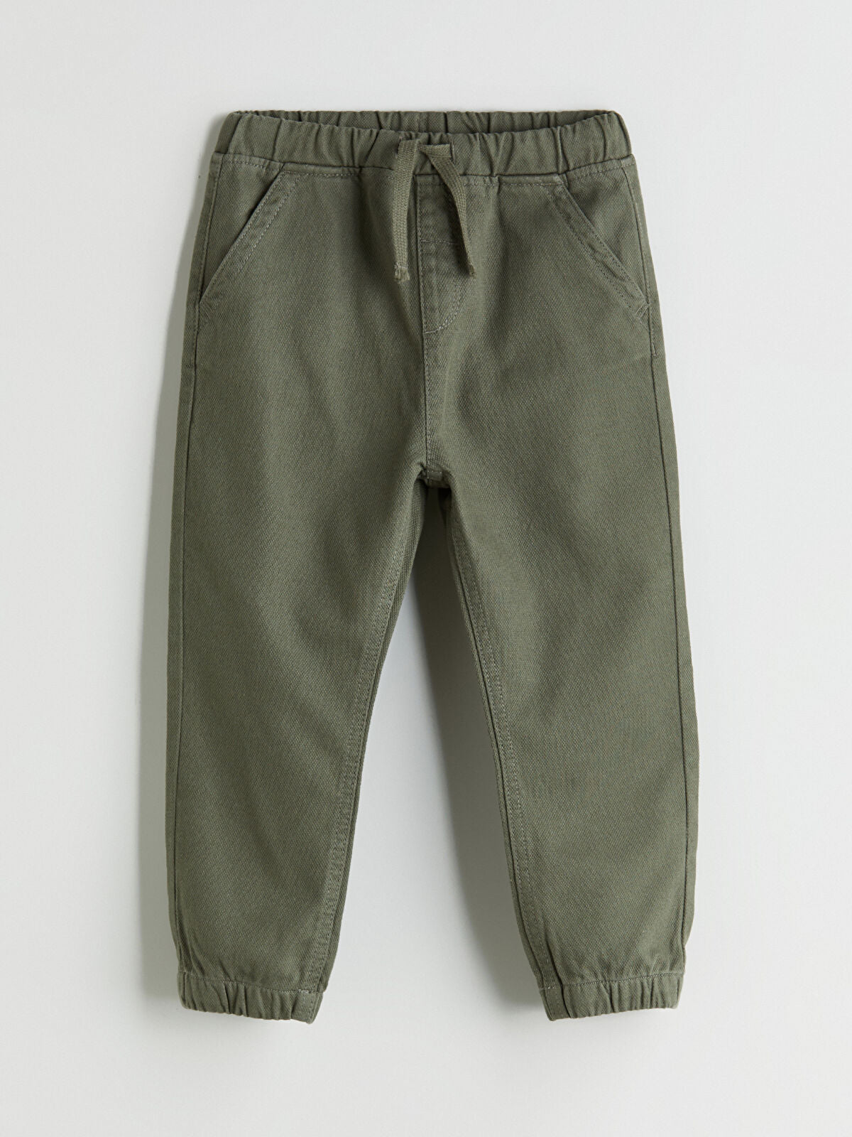 Haki Beli Lastikli Erkek Çocuk Jogger Pantolon