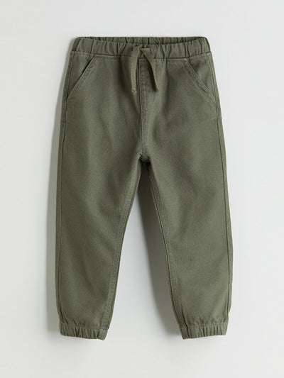 Haki Beli Lastikli Erkek Çocuk Jogger Pantolon