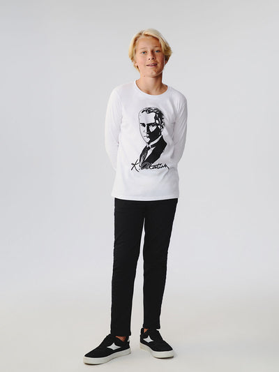 Siyah Slim Fit Erkek Çocuk Okul Pantolonu