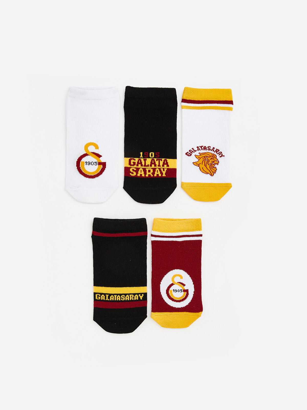 Karışık Galatasaray Desenli Erkek Çocuk Patik Çorap 5'li