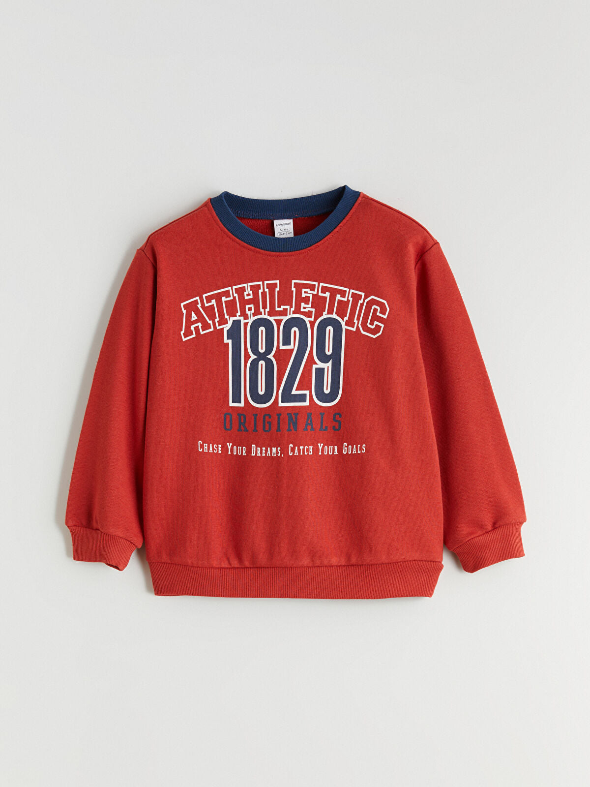 Kırmızı Bisiklet Yaka Erkek Çocuk Sweatshirt