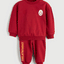 Kırmızı Bisiklet Yaka Galatasaray Baskılı Erkek Bebek Sweatshirt ve Eşofman Alt 2'li Takım