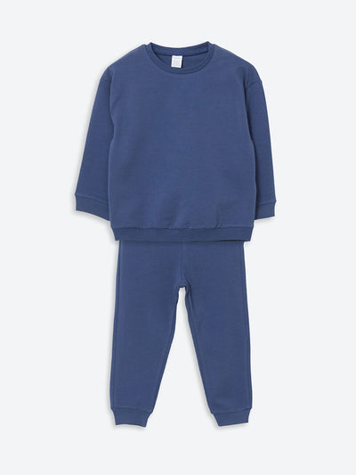 Mavi Bisiklet Yaka Basic Erkek Bebek Pijama Takım