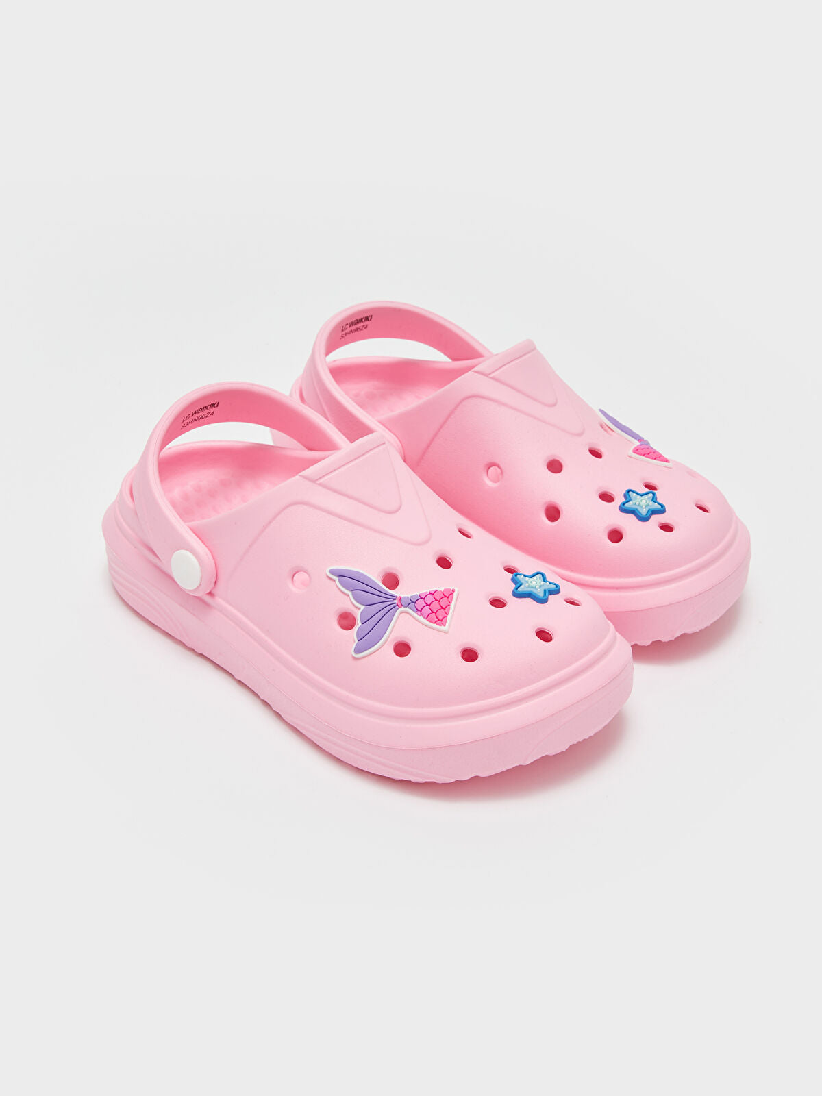 Pembe Baskılı Kız Çocuk Sandalet