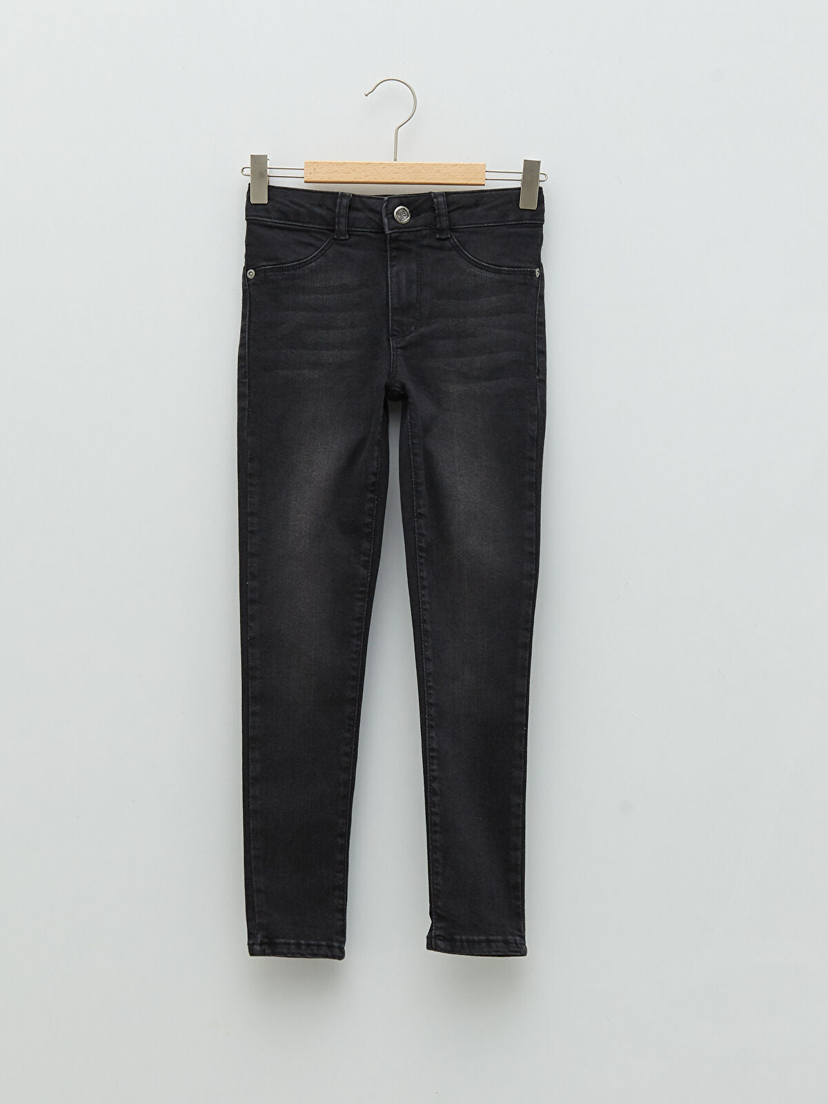 Siyah Skinny Fit Kız Çocuk Jean Pantolon