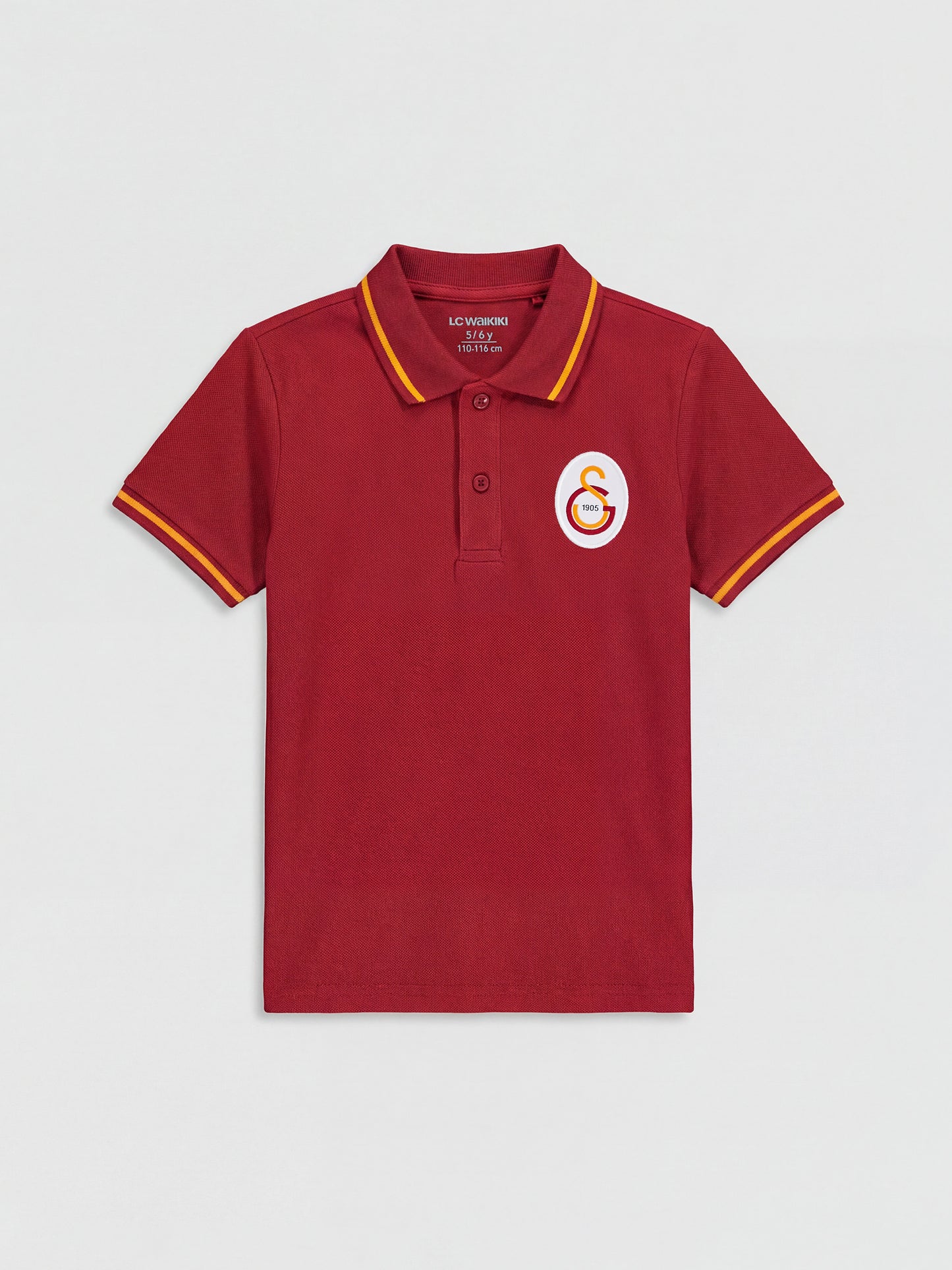 Kırmızı Polo Yaka Galatasaray Baskılı Erkek Çocuk Tişört