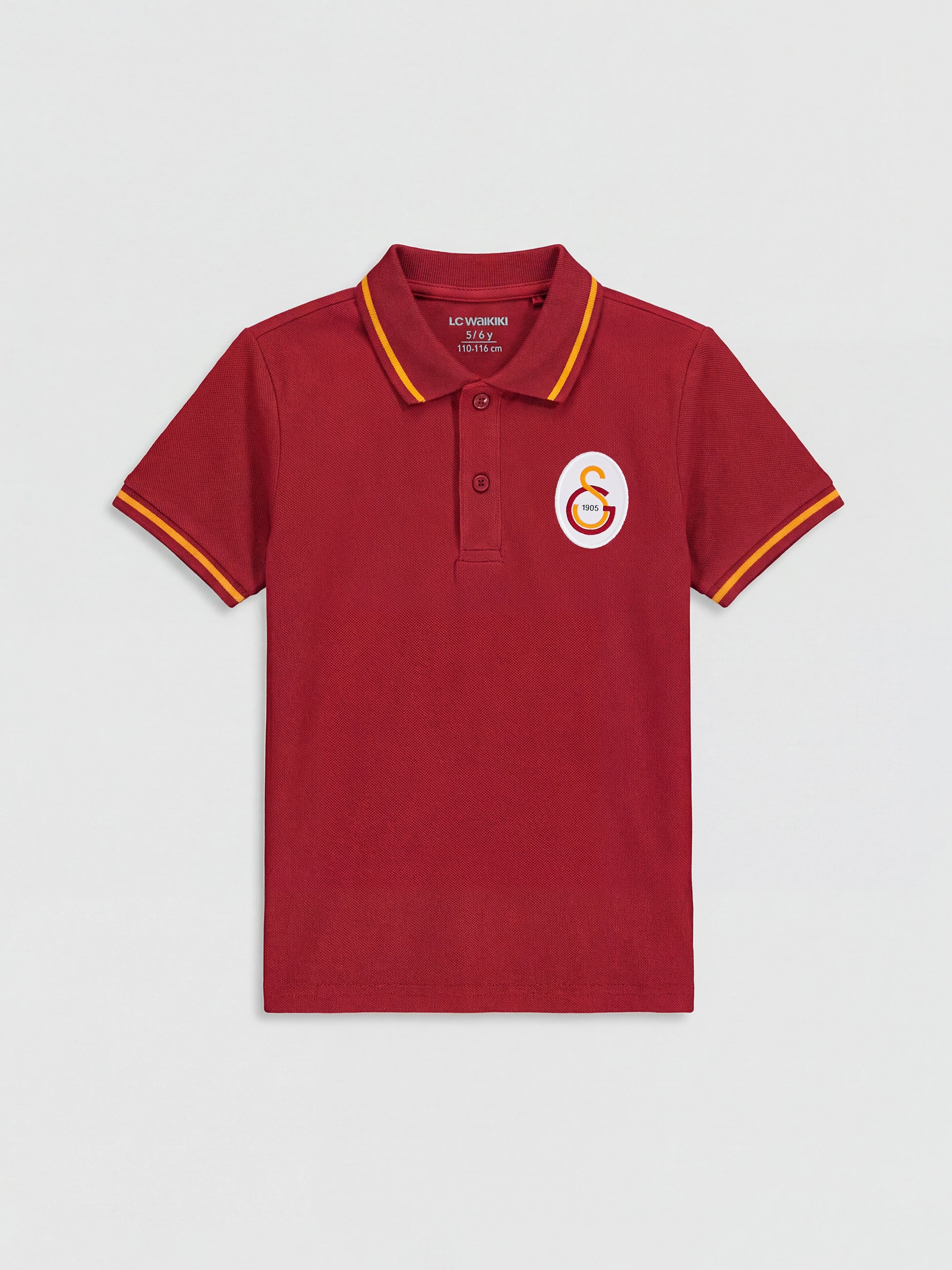 Kırmızı Polo Yaka Galatasaray Baskılı Erkek Çocuk Tişört