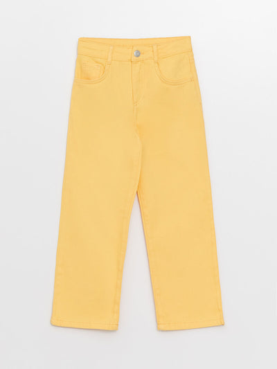 Turuncu Wideleg Kız Çocuk Jean Pantolon