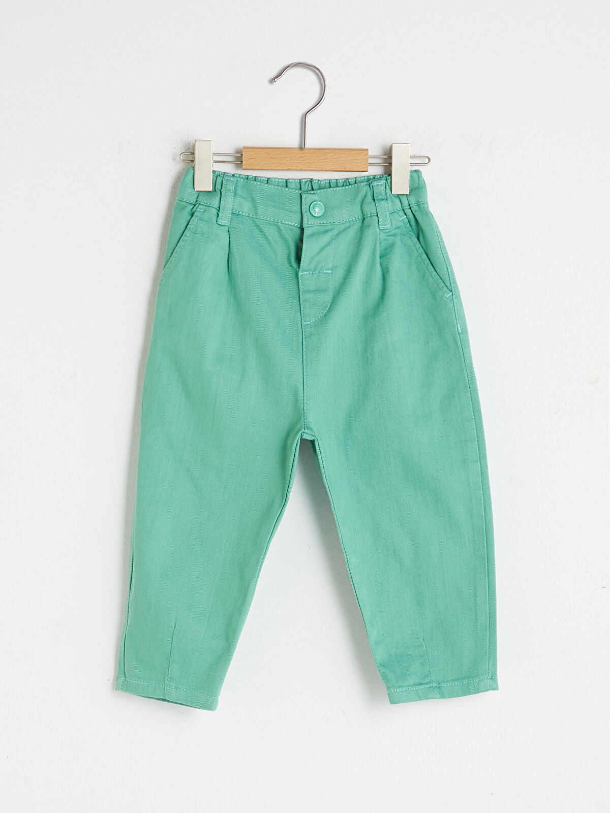 Yeşil Slouchy Fit Basic Erkek Bebek Pantolon