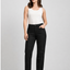 Lacarino Siyah Full Koyu Taşlı Wide-Leg Jean
