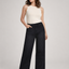 Lacarino Siyah Baklava Desen Taşlı Wide-Leg Jean