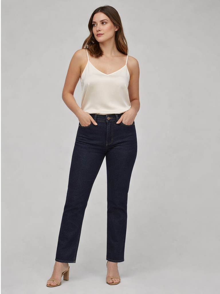 Xlove Koyu Lacivert Gold Dikişli Jean Pantolon