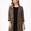Femina Siyah İçlikli Leopar Desenli Şifon Kimono Takım