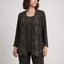 Femina Leopar Desenli Şifon Kimono Ve Siyah İçlik Takım