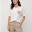 Angora Fashion - Gold Payet İşlemeli Ekru Oversize Bluz
